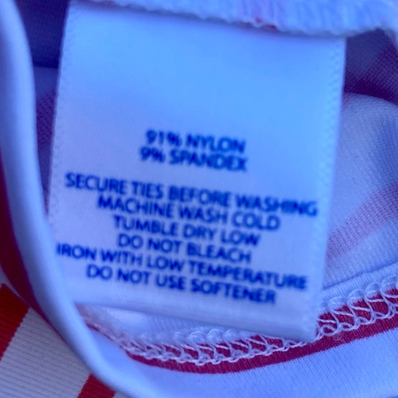 SOUTHERN TIDE Coral and White Striped Moira Performance Skort Romper - Picture 8 of 8